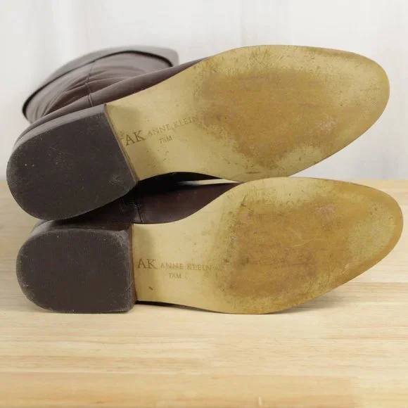 Anne Klein Maemmie Leather Riding Boots 7.5 - Picture 10 of 13